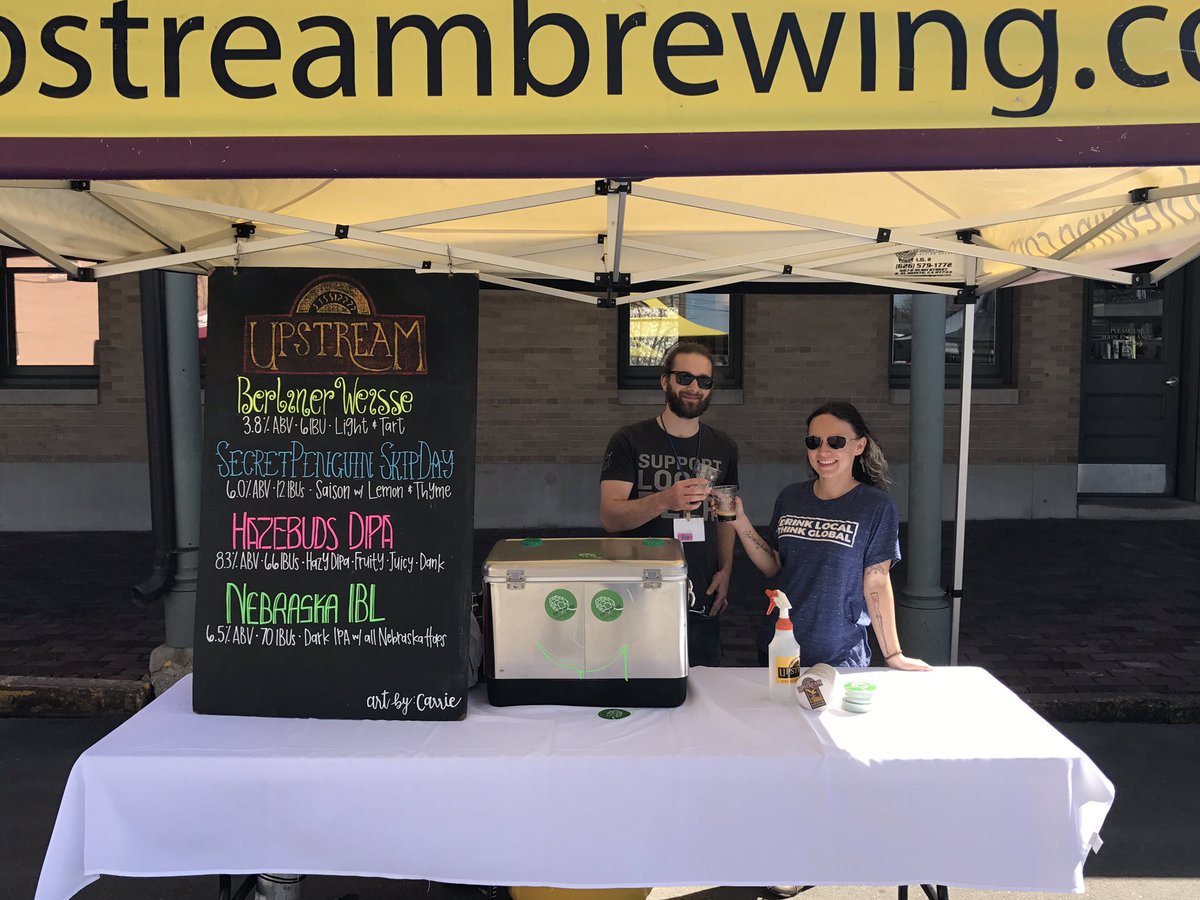 UpstreamBrewing's tweet photo. Doin the Brew in Hastings at Downtown "Do the Brew" Thanks to the Hastings Community Arts Council and @FirstStreetBrew #DOTHEBREW #DTB2018 https://t.co/f61yqcG0ag