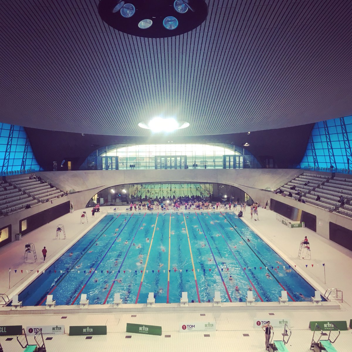 MooreLavanFilms's tweet photo. The London Aquatics Centre from the 10 metre high dive platform *gulp #mariecurie #Swimathon18 #Swimathon2018 good luck 🏊🏻‍♀️ https://t.co/u7jt8YQLy5