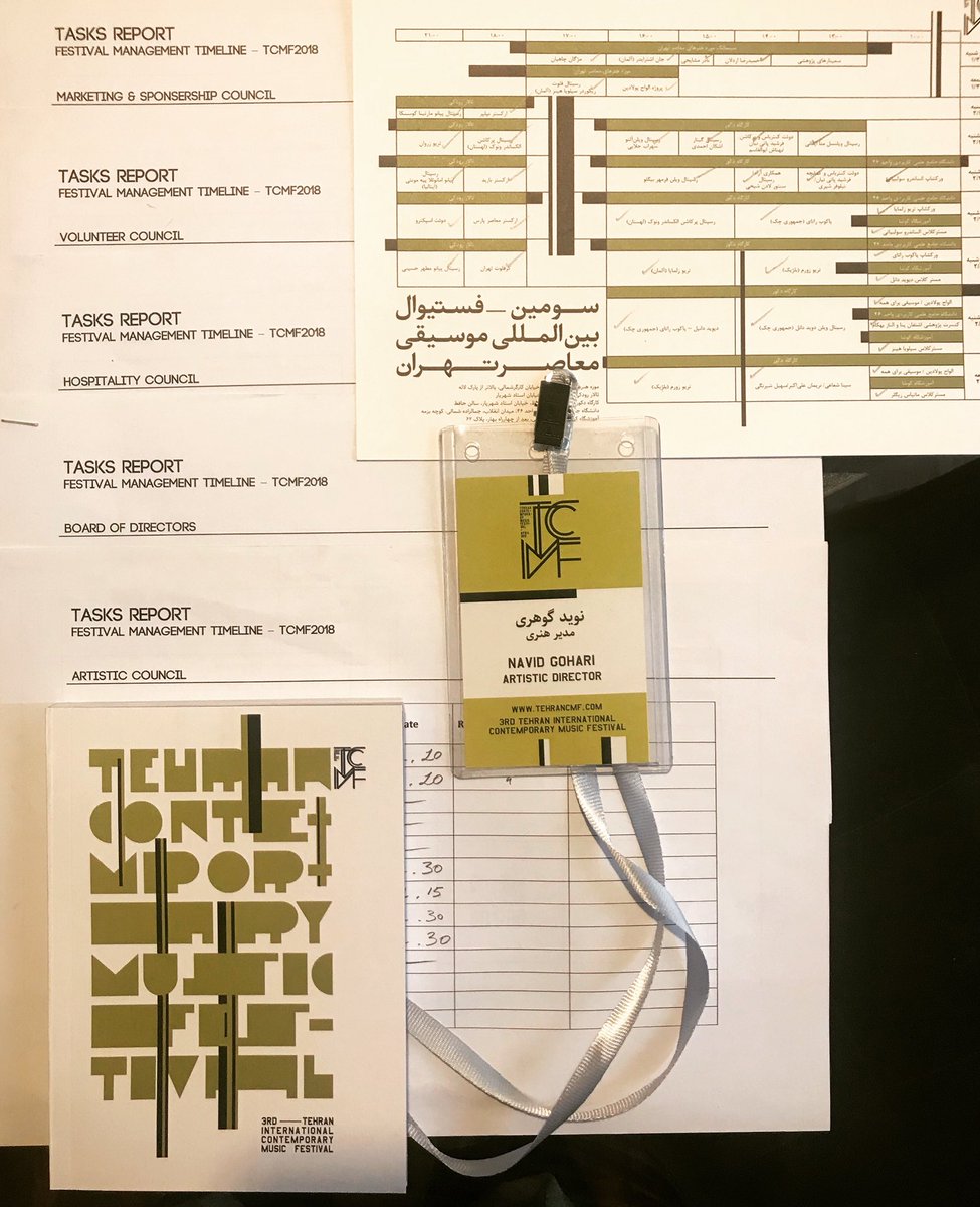 navidgohari's tweet photo. Its Done; 3rd Tehran International Contemporary Music Festival. Thanks to all of our colleagues, participants, partners, audiences and friends.
#tehrancmf #tcmf #tcmf2018 #Festival https://t.co/5OjXcuE4oE