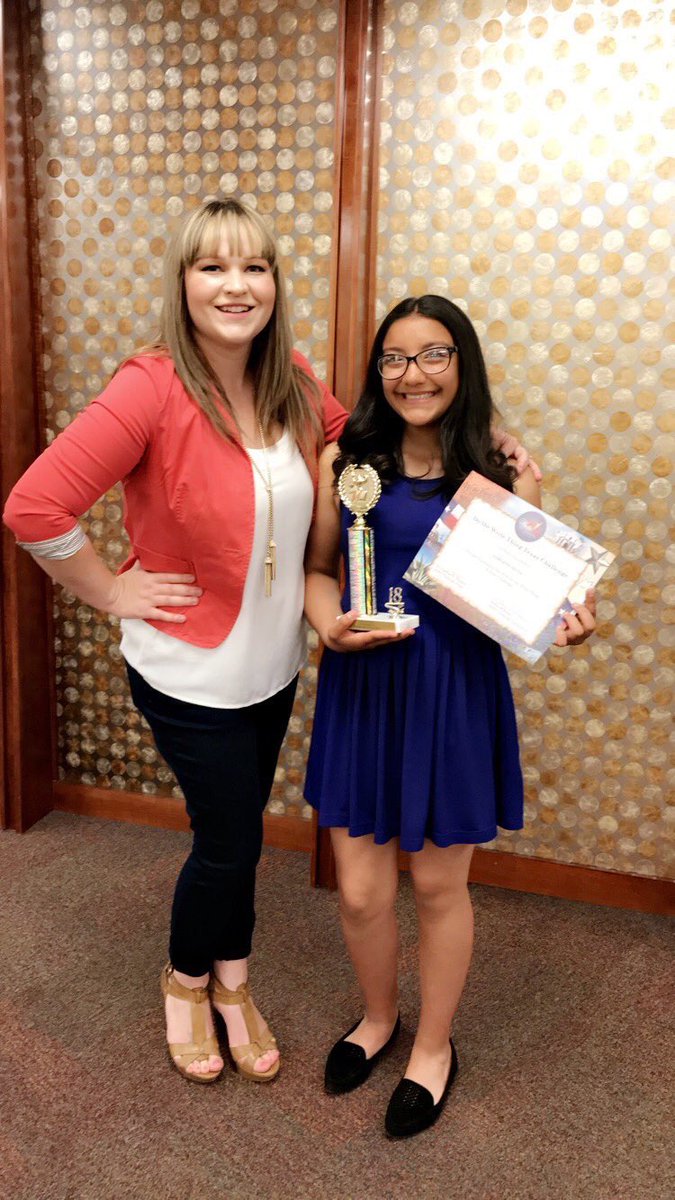 RPena_FISD's tweet photo. It’s easy to love teaching when you have amazing students like Darlene and Arlette. I’m proud of my girls’ accomplishments and know they will continue to flourish as writers. Congrats to Darlene Silva for earning 1st Runner Up for the #DTWTChallenge #BrilliantGEMS #SoarWithPride https://t.co/JlJ9BVm5Q0