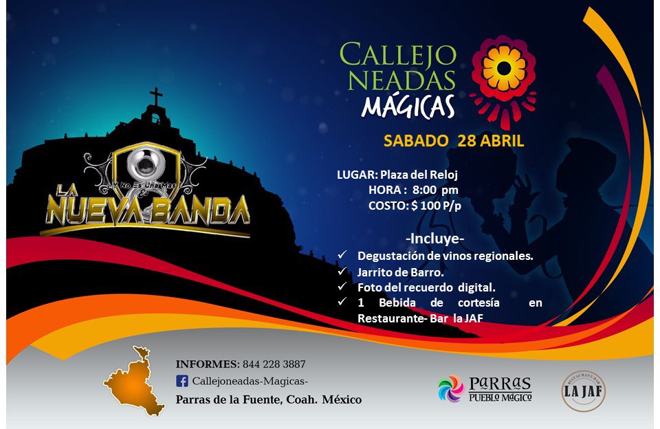 OcvParras's tweet photo. Se llego el fin de semana, fin de Callejoneada, al son de Tambora Sinaloense !!!
Te esperamos sabado 8:00 pm Plaza Reloj.
Cover $100
#QueSueneLaTambora
#NocheMágica
#Zapateeele https://t.co/ofak4wNZk6