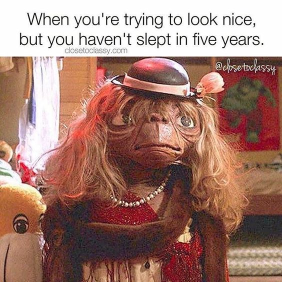 GinaValley's tweet photo. Totally me today...except I can't find my hat!!!
#thekidsprobablytookit #mysleep #andmyhat #andmysanity #giggles https://t.co/X36qTu3UjM