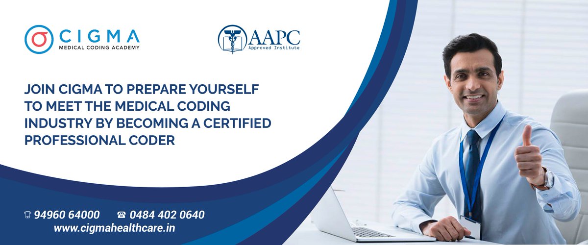 cigmahealthcare's tweet image. Join CIGMA Medical Coding Academy to Prepare Yourself to Meet the Medical Coding Industry by Becoming a Certified medical coder.
Talk to us: +91 9496064000
#cigma #MedicalCoder #MedicalCodingAcademy #MedicalCodingInstitute #Kochi