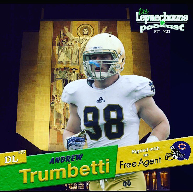 dosleprechauns's tweet photo. Congrats to @andrewtrumbetti ! #getsacksmakestacks #GoIrish #IrishintheNFL https://t.co/vhHPsj0yh1