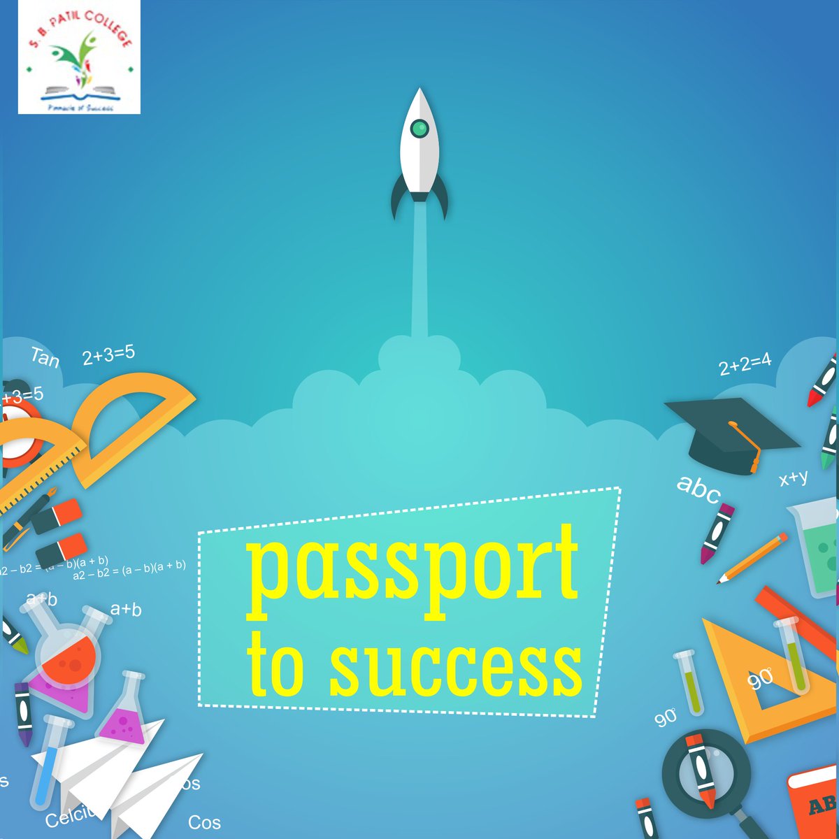 SBPatilCollege's tweet photo. Your only passport to enter the land of success is right #education. Take it from the right place.
#SBPCSC #bestcollege #learning #graduate #postgraduate #degreecollege #commercecollege #sciencecollege
https://t.co/jNuaeQBT00 https://t.co/mYmBCCQST5