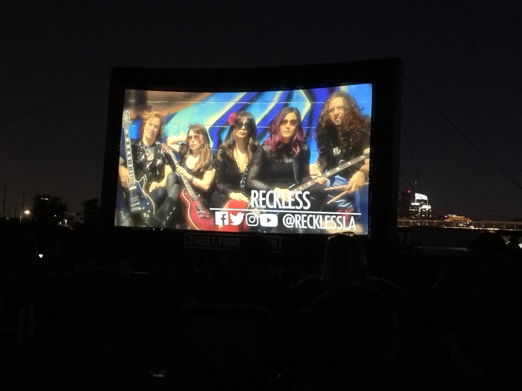 Recklessrocksla's tweet photo. I always wanted to be on the big screen. Thank you Street Food Cinema!!! #streetfoodcinema https://t.co/lRWH0OL1lO