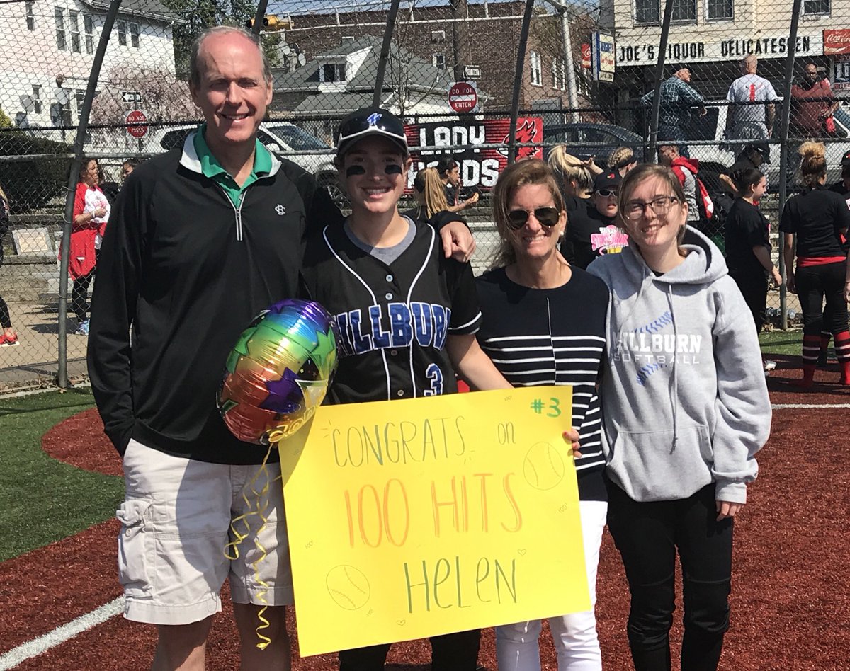 kmcasey5's tweet photo. Congratulations Helen! 100 hits and a great win vs Kearny today! @hmcasey7 @millburn_sball @MHSmillers @FIGHTSOFTBALL https://t.co/ivyjdYyRDe