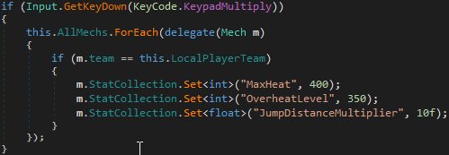 metacratic's tweet photo. @WeBeHarebrained Popped this into CombatGameState.Update and now I'm having tons of fun, who needs memory editors when I can recompile IL assemblies? Lovely codebase by the way, What else should I try? https://t.co/XPjt3xP40q