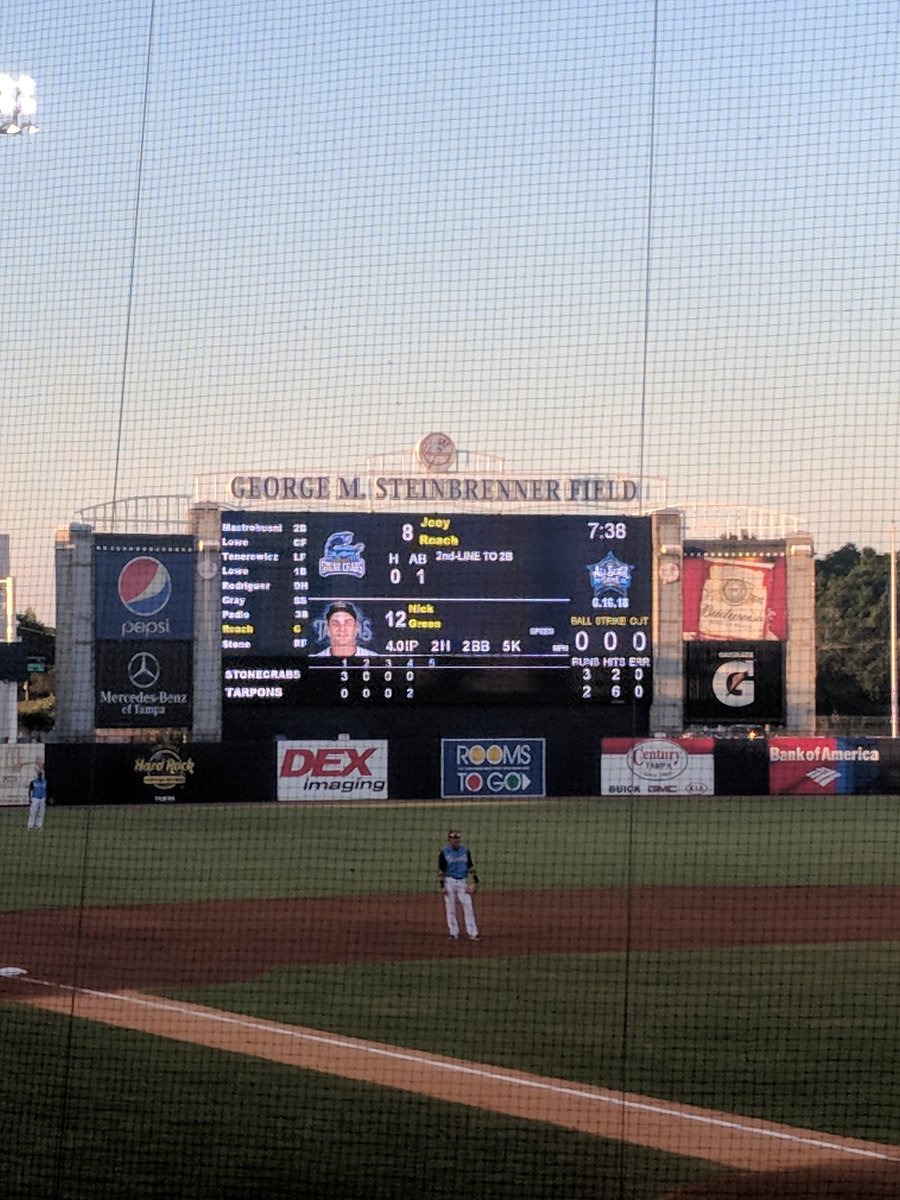 shannonamely's tweet photo. The Tarpons scored twice in the bottom of the 4th, and only trail the Stone Crabs by 1, 3-2. @SPM385Tudor #UTSPM385TUDOR https://t.co/CmgKm23Qoe