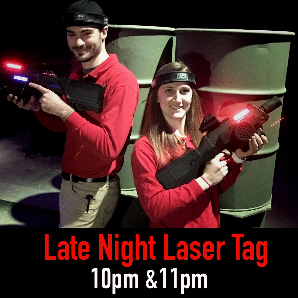 BBATTLEGROUND's tweet photo. Late night tactical laser tag every Saturday night 1 hour sessions 10pm &amp; 11pm tonight. Stop up and play tonight. https://t.co/uYU2L8q8M6