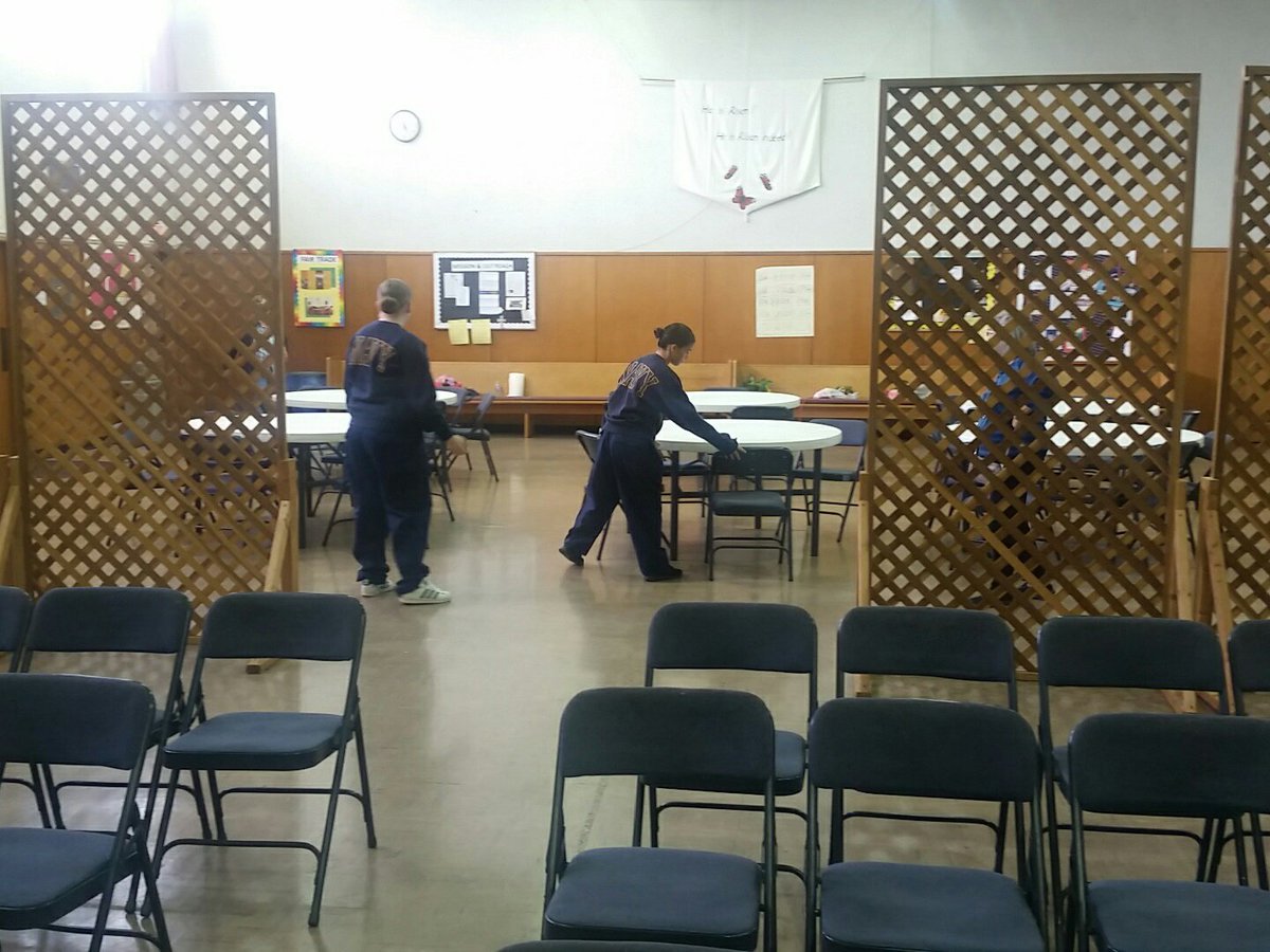 JBHSNJROTC's tweet photo. #JBHSNJROTC,  Cadets help put it all back together at Community Presbyterian Church today. https://t.co/a0zWEJNuvM