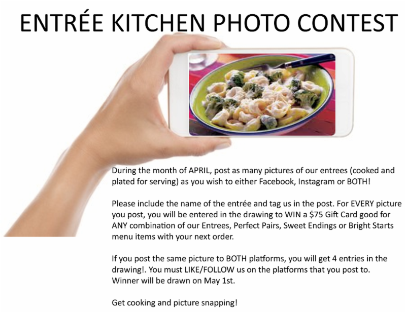 EntreeKitchen's tweet photo. Hurry! Our photo contest ends Monday! You could win a $75 gift card! #photocontest #food https://t.co/kknMuTe6Uy https://t.co/pHr43qVVPx