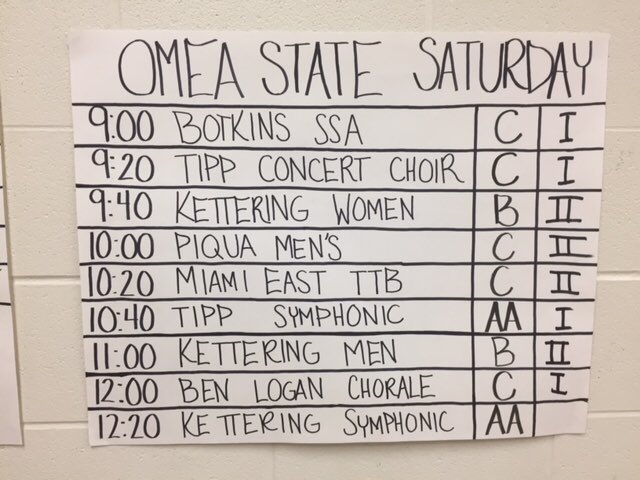 Congratulations to all the choirs that participated this weekend at the OMEA State competition! 
HUGE congratulations to <a href="/THSchoirlady/">Amanda Hughes</a> and all the <a href="/THSsings/">THS Choir</a> for a 1’s!