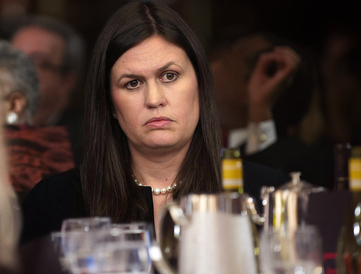 TheOnion's tweet photo. Huckabee Sanders Cuts Loose During Correspondents' Dinner With Raucous, Carefree Frown https://t.co/7AV6TBEVYC https://t.co/FJ3JCCkx42