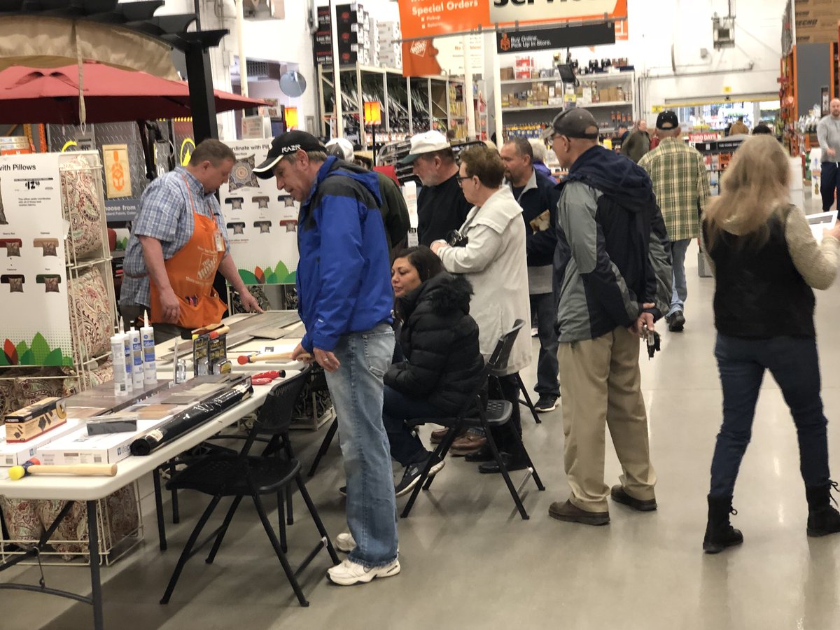Rick doing a great job educating a group on the benefits of Lifeproof flooring! <a href="/THDSpecialtyOps/">THD Specialty Selling</a> <a href="/HDLapeer/">Home Depot 2736</a>