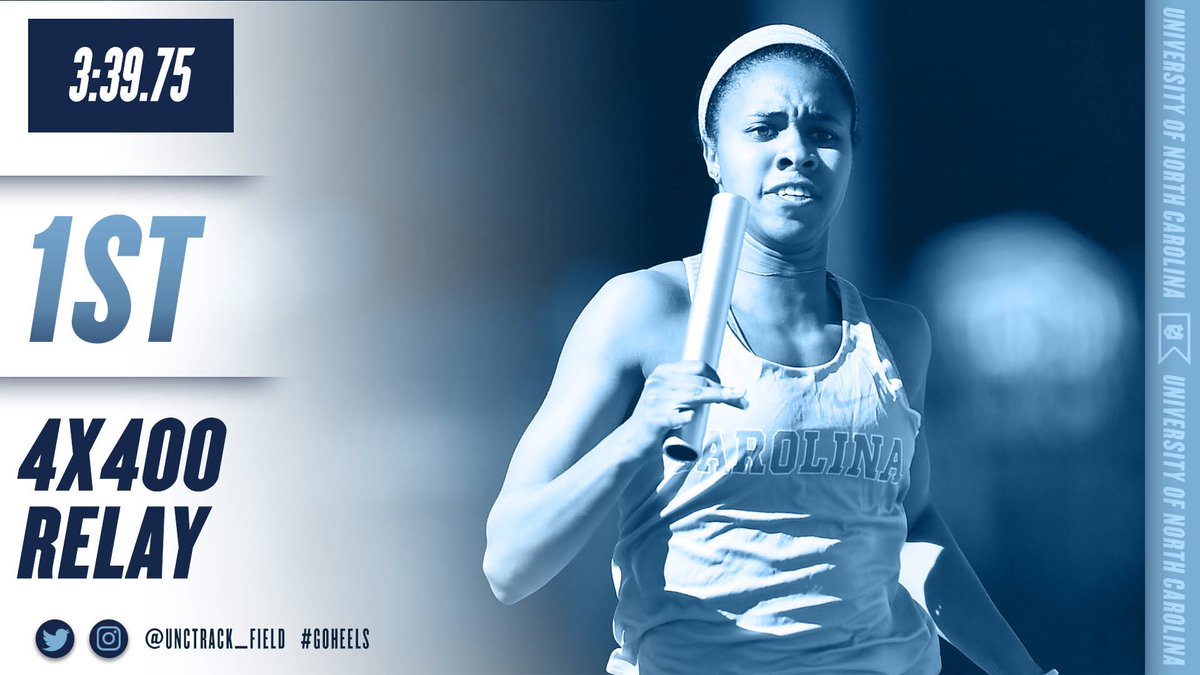 UNCTrack_Field's tweet photo. #VAGrandPrix | Women’s 4x400

The women’s squad also clocks a season-best time to win the relay!

⏱ 3:39.75

#GoHeels👣 https://t.co/oT0Y0PE0Xq