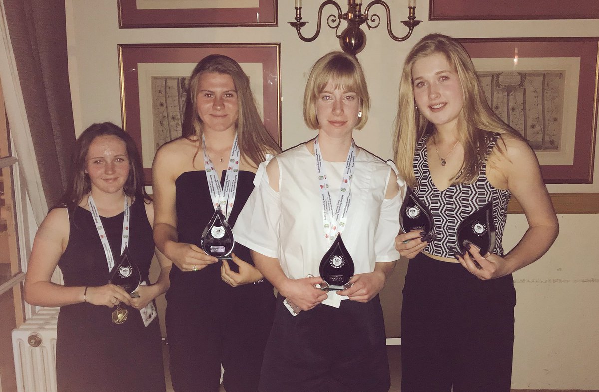 Team_BGS's tweet photo. Very proud of the @Team_BGS hockey winners at the @Bedfordhc awards night. Cerys Peppiatt, Florence Miller, Alexa Wilson and Emily Allen #clubschool https://t.co/IHo749dztR