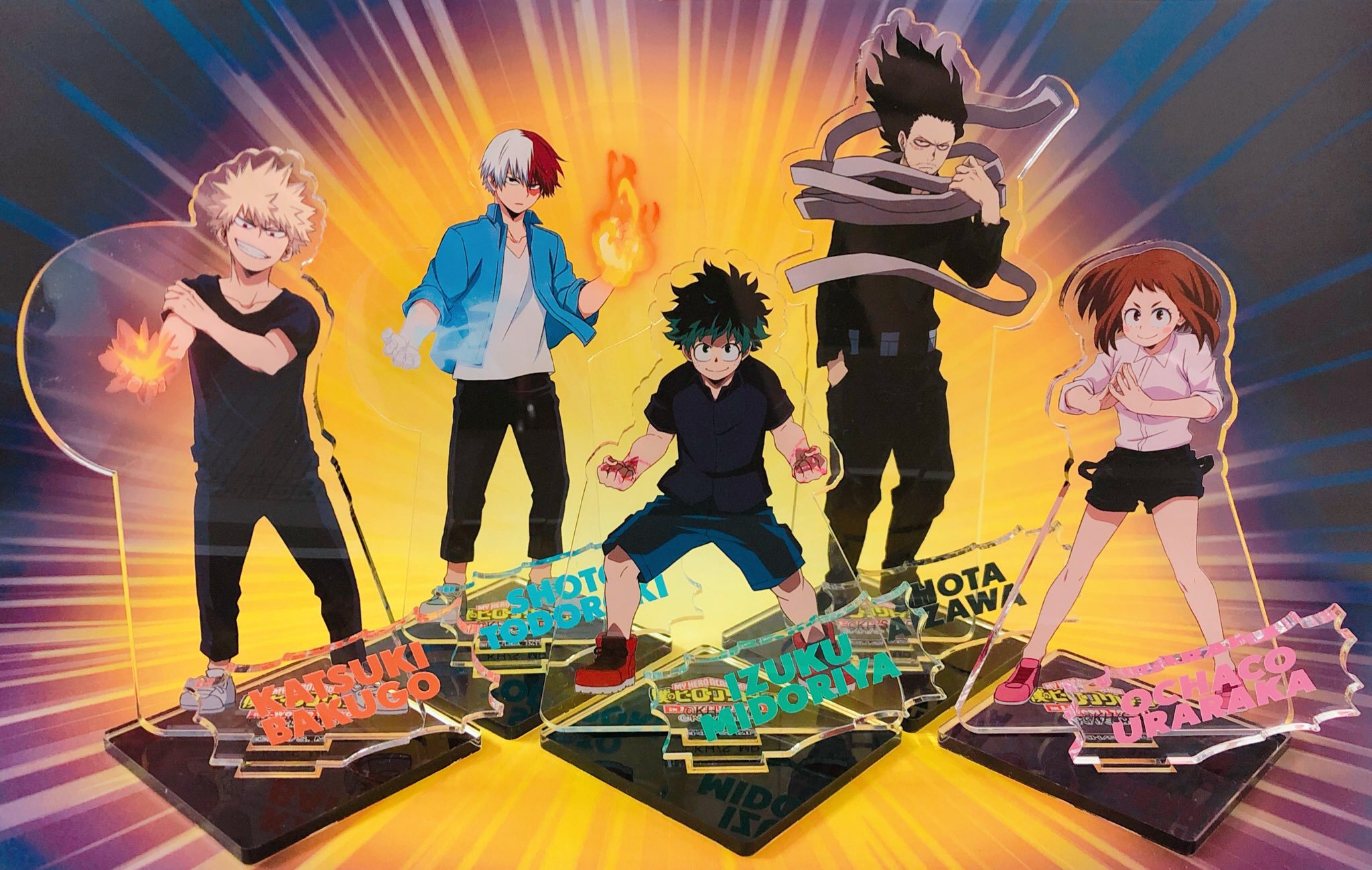 تويتر J World Tokyo على تويتر 僕のヒーローアカデミア In J World Tokyo では J World Storeに並べると超カッコイイ アクリルスタンド が登場中 名前もスタンドに飾れて立体感が出ますね ぜひゲットしてください T Co L4bwr3cfww