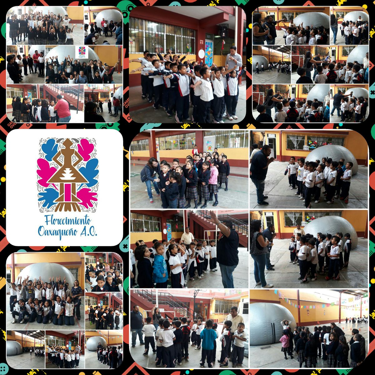 OaxFlore's tweet photo. La escuela Basilio Rojas confío en el equipo #FloreOax abriendo sus puertas para que los pequeños jugaran y aprendieran sobre el sistema solar con el #PlanetarioMovil 

Lo que un niño puede hacer hoy con ayuda... será capaz de hacerlo por sí mismo mañana!!

-Vigotsky- https://t.co/Wmxub7DlfU