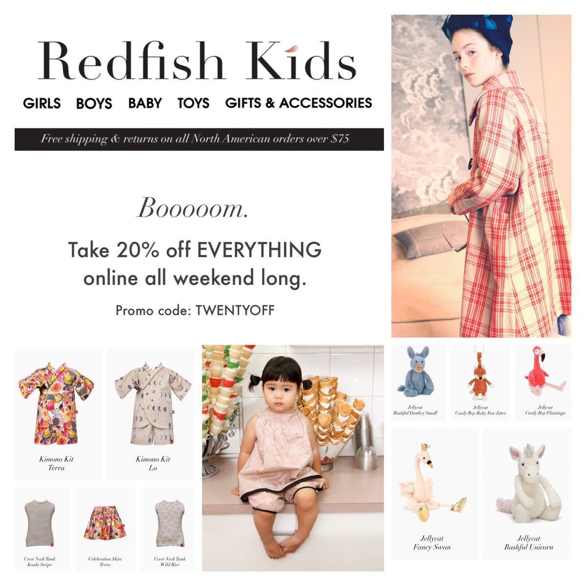 This weekend only - be quick! Worldwide shipping and free gift wrapping 🤗 redfishkids.com