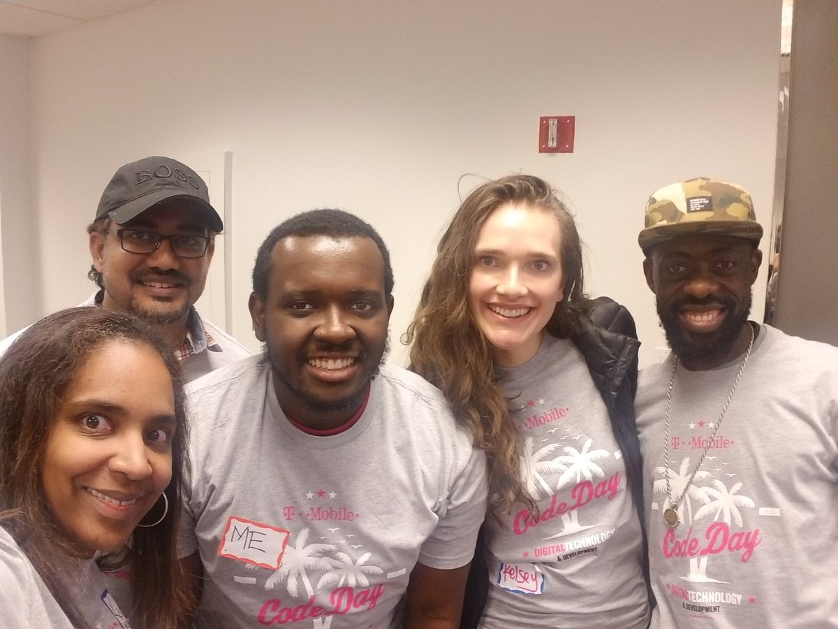 IAmKReneeATL's tweet photo. Code Day ATL in full effect! π #TMobile #Innovation #WeWontStop #AreYouWithUs #CodeDayATL #BeTheBrand #BeMagenta @JohnLegere @pscodeman @eastofeden127 @ticombh @studentrnd @tmobilecareers https://t.co/J5NRudsUWj