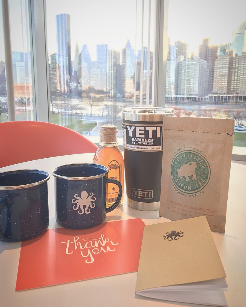sarajohnsonMBA's tweet photo. Thanks for the care package from Austin with all these local brands, @argodesigned! They like the view from @cornell_tech. It was a fantastic 8 weeks with you!
#thinkbymaking #CornellMBA #argodesign #CornellTech https://t.co/56K9iUXA2j