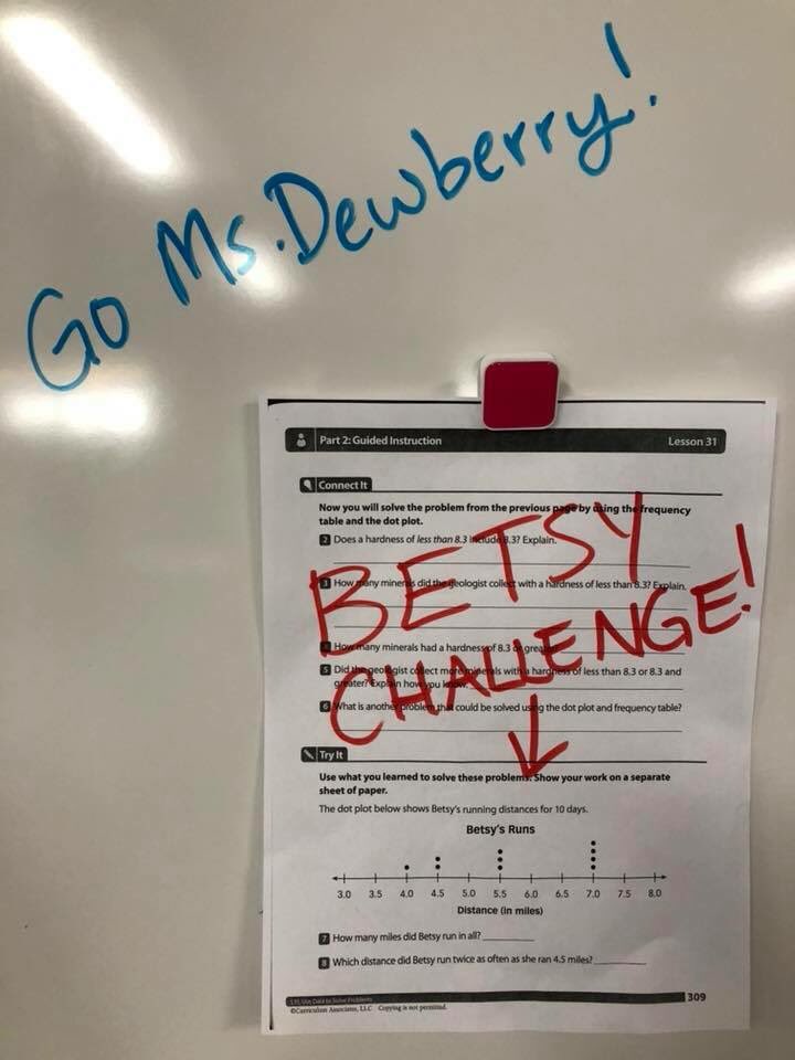 The “Betsy Challenge” is underway to show <a href="/mrsbrannon_SCE/">Cynthia Brannon</a> and her 4th graders that anything is possible! They even made me a WE BELIEVE IN YOU CARD! ❤️ 57.5 miles in 10 days! Let’s do this! #creechpride #creechstrong #katyisd #mathteachersrock