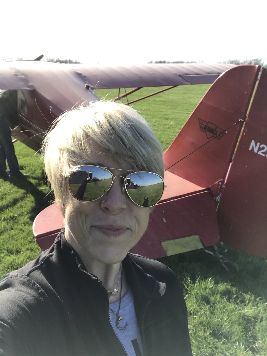 The_M_ighty's tweet photo. My life is so cool! I flew in this 1940 chief today at Antique Airfield! #antiqueairplanes #flyingismyjam https://t.co/FHL6RTHXfP