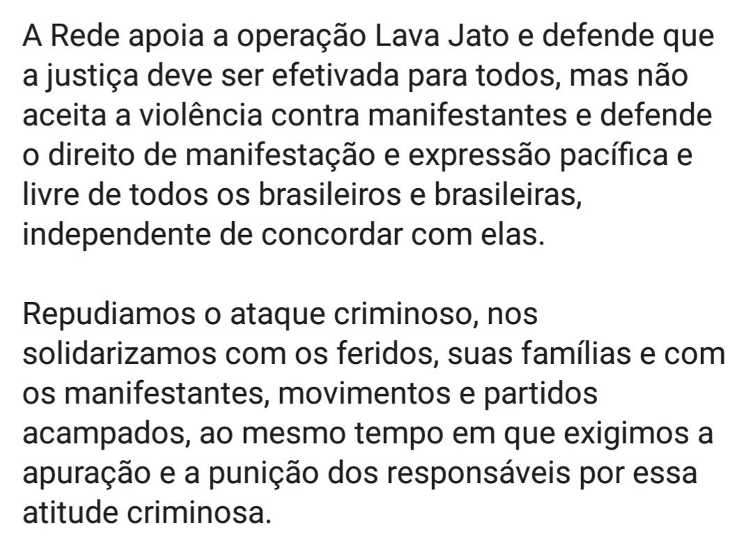 MarinaSilva's tweet photo. REDE repudia ataque a tiros ao acampamento em favor do ex-presidente Lula em Curitiba. https://t.co/PcvKjgvDly