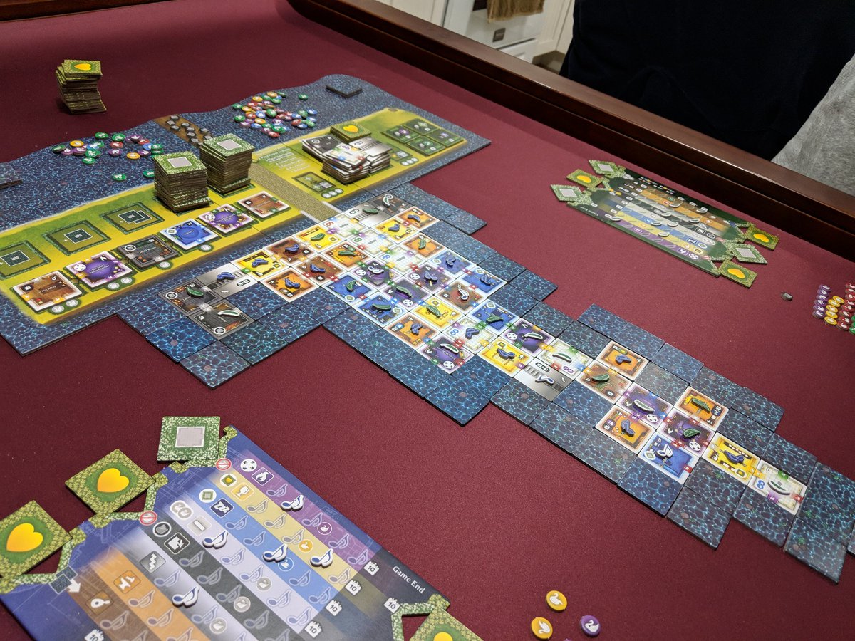 Palace of Mad King Ludwig. Had a terrific time, very aggressive 2p game, which is right up our alley! <a href="/beziergames/">Bezier Games, Inc.</a>