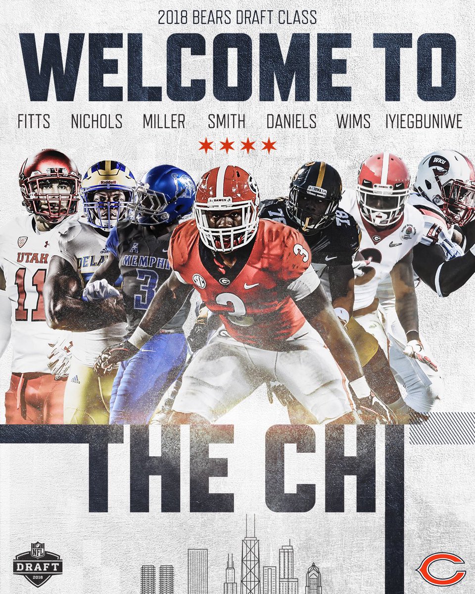 ChicagoBears's tweet photo. Welcome to Da Squad, fam. 🔥 #BearsDraft https://t.co/REBmxWTLR3