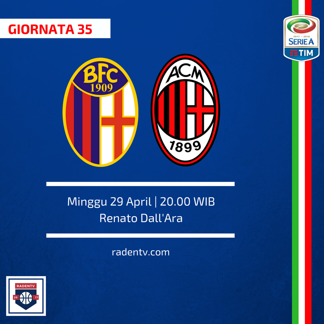Raden_TV's tweet photo. 🏆Serie A
🆚Bologna vs AC Milan
📅Minggu 29 April 2018
⏱️20.00 WIB
📱https://t.co/Ji3meX0FJA
#BolognaMilan #SerieA #LiveRaden https://t.co/0ODGVGvTEQ