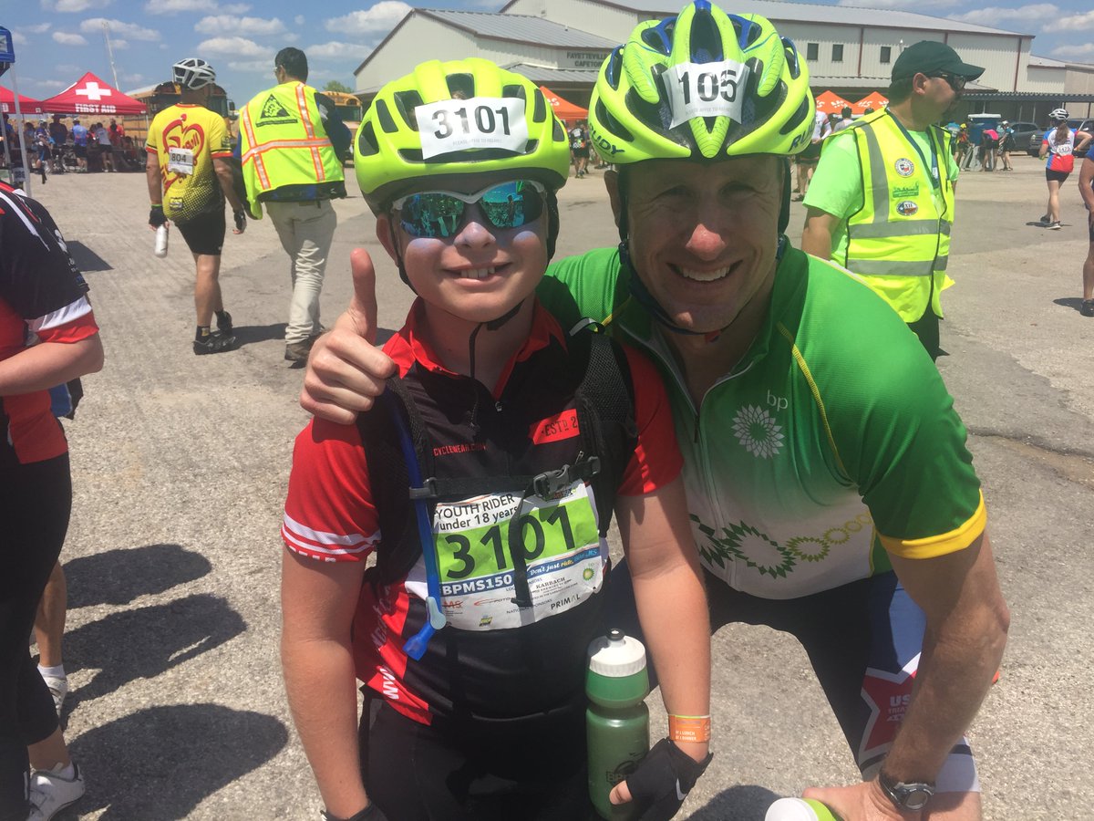 hunterkemper's tweet photo. Fun first day of the @BPMS150. Met some amazing people and heard lots of inspiring stories. It’s more than a RIDE! Thanks @BP_America #EndMS #HoustonToAustin @NMSSMI https://t.co/zBs4xyPEcn