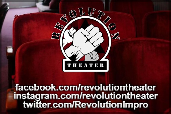 Looking to network with other improv troupes/companies/podcast and projects on social media. 

Find us on the social medias!

#RevolutionTheater #improv #Sketch