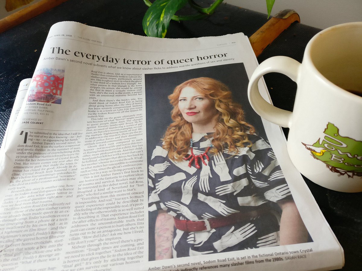 This weekend's edition of <a href="/globeandmail/">The Globe and Mail</a> had a portrait I took of @AmberDawnWrites. It was a great article and congratulations to Amber Dawn on her new book!