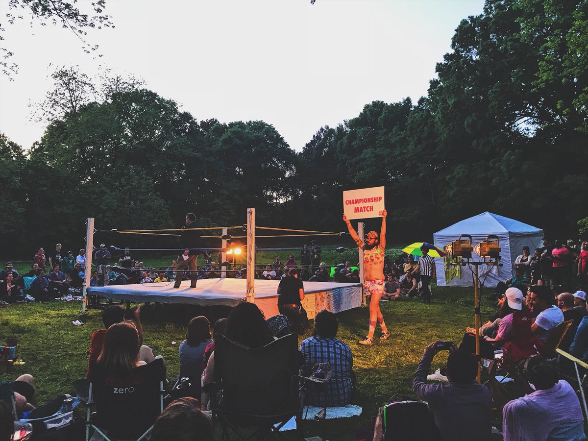 jlew8's tweet photo. I went to an all-female indie wrestling event called WrestleWomania tonight. How was your Saturday, Twitter? #SEWW https://t.co/y7L7HOHQ99