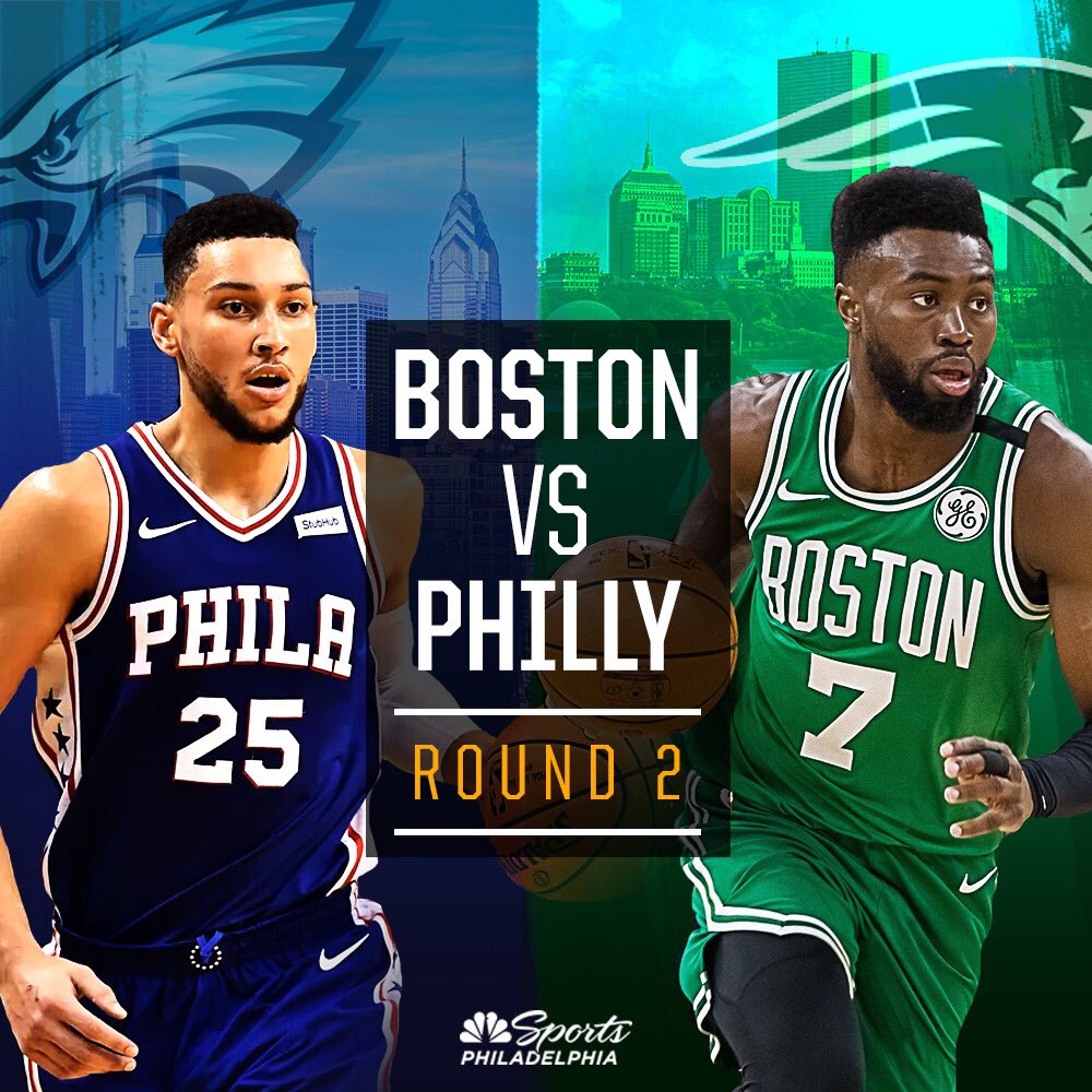 NBCSPhilly's tweet photo. This isn't the first time Philly will meet Boston in 2018. 😏 https://t.co/6GTgtzbtxW