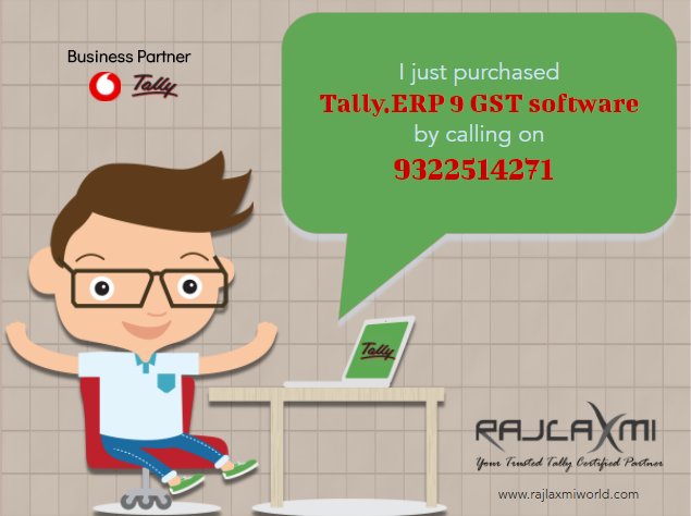 Purchase Tally.ERP 9 GST software please call on 9322514271        lnk.al/6q6J

#rajlaxmisolutions #rajlaxmiworld #tally #tallysolutions #certifiedtallypartner #april2018 #GST #ewaybill