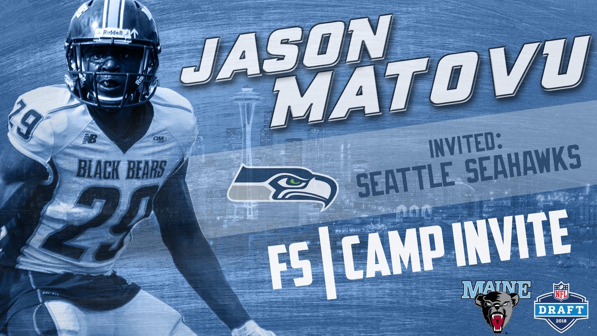 BlackBearsFB's tweet photo. Congratulations to @JMatovu29 who has earned an invite to @Seahawks Rookie Mini Camp!

#BlackBearNation #BearWitness #CAAFB https://t.co/8NAwJdgAOk
