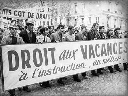 24)il faut attendre le 1er mai 1968 pour que la CGT organise une grande manifestation dans les rues de Paris.On était alors à la veille du vaste mouvement social de mai 68…