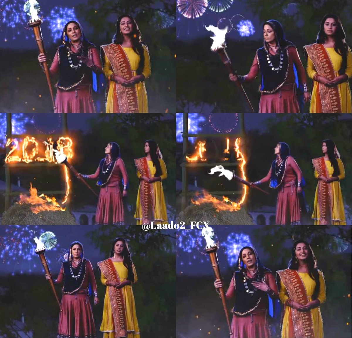 YuvShka_FCX's tweet photo. #Anushka &amp; #Ammaji wishing Happy New Year 2018 🎉😍❤️💯

#Throwback #DadiPoti #Laado2 #VeerpurKiMardani @avika_n_joy @meghna1malik @ColorsTV https://t.co/axCXIwbFXS