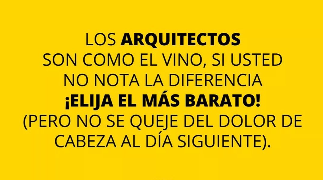 celophan's tweet image. Tampoco hay que irse al vino más caro pero elige bien #arquitecto #arquitectotécnico #Arquitectura #construcción
