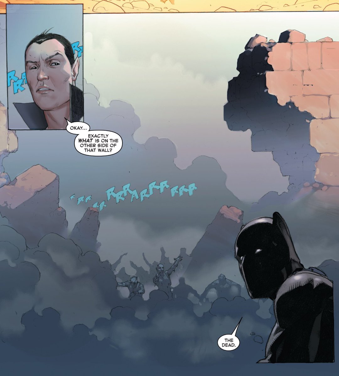 One of the really great extended set-up-and-pay-off bits from Hickman's run, having set up T'Challa as "King of the Dead" during his "Fantastic Four" run more than three years earlier.(Secret Wars #7.)