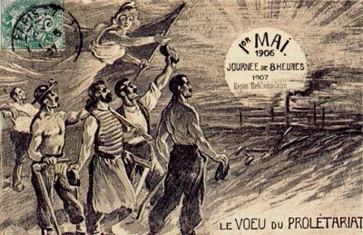 11)Le 1er mai 1906 est l’un des plus massif en France : la CGT appelle à la grève générale, et ce toute la journée du 1er, et pas seulement au bout des 8h de travail comme avant