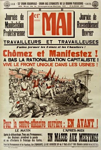 11)Le 1er mai 1906 est l’un des plus massif en France : la CGT appelle à la grève générale, et ce toute la journée du 1er, et pas seulement au bout des 8h de travail comme avant