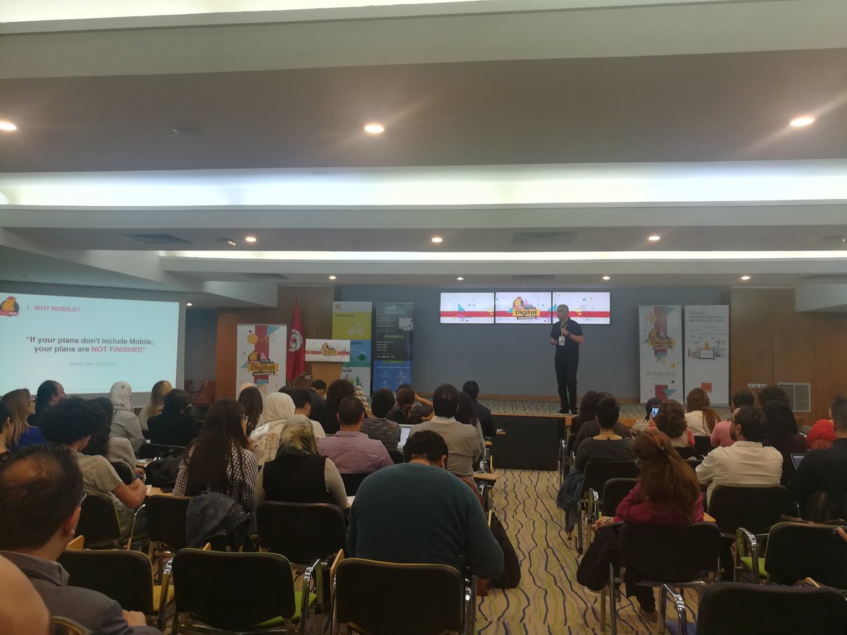 Tuniseo's tweet photo. Day 2 ! #tuniseo
Première intervention avec Maher Hanafi. #mobilefirst. https://t.co/PJKUep77Ot
