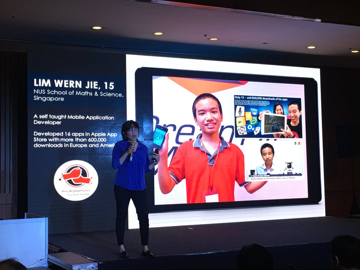 ariefhs's tweet photo. Dato @YasminMDEC with the digital ninjas on stage. Our young talents for the future, sharing their #MyDigitalMaker experience. Ada budak @AnsaraMalaysia weh! #BACAWorld #pbakl #klibf https://t.co/RkqOtrfzdV