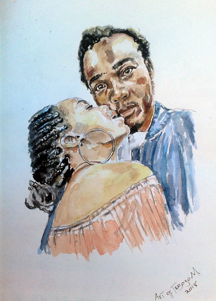 Art_of_TebogoM's tweet photo. I finished this small water colour portrait. #happyclient
#Artoftebogom #worldofart #artinme #contemporayart #artafrica #artsouthafrica https://t.co/jjUwQMMsTJ
