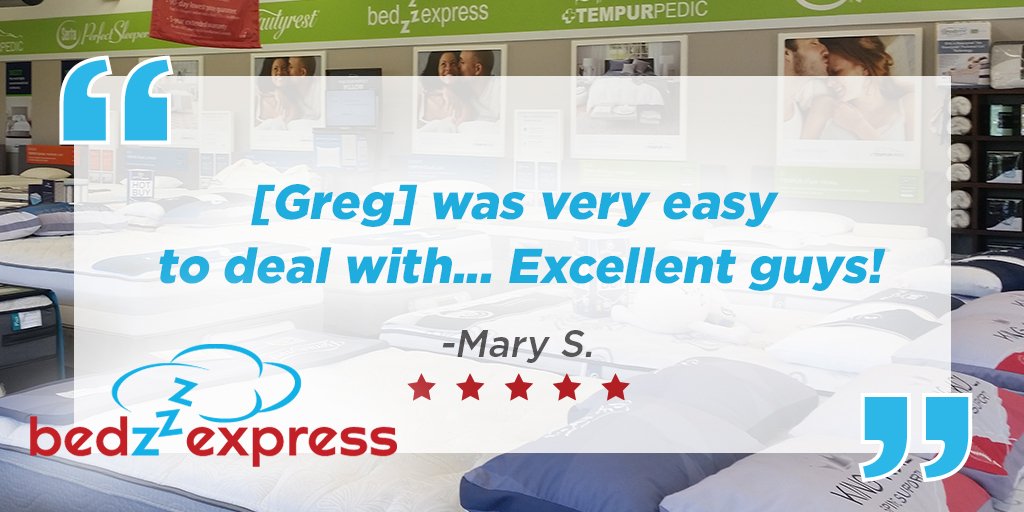 "[Greg] was very easy to deal with. Wasn't pushy a bit... Excellent guys! Would buy again if needed." -Mary S. 
Mary found her new night's sleep in Prattville–find yours at your local Bedzzz Express! #WhereDreamsBegin