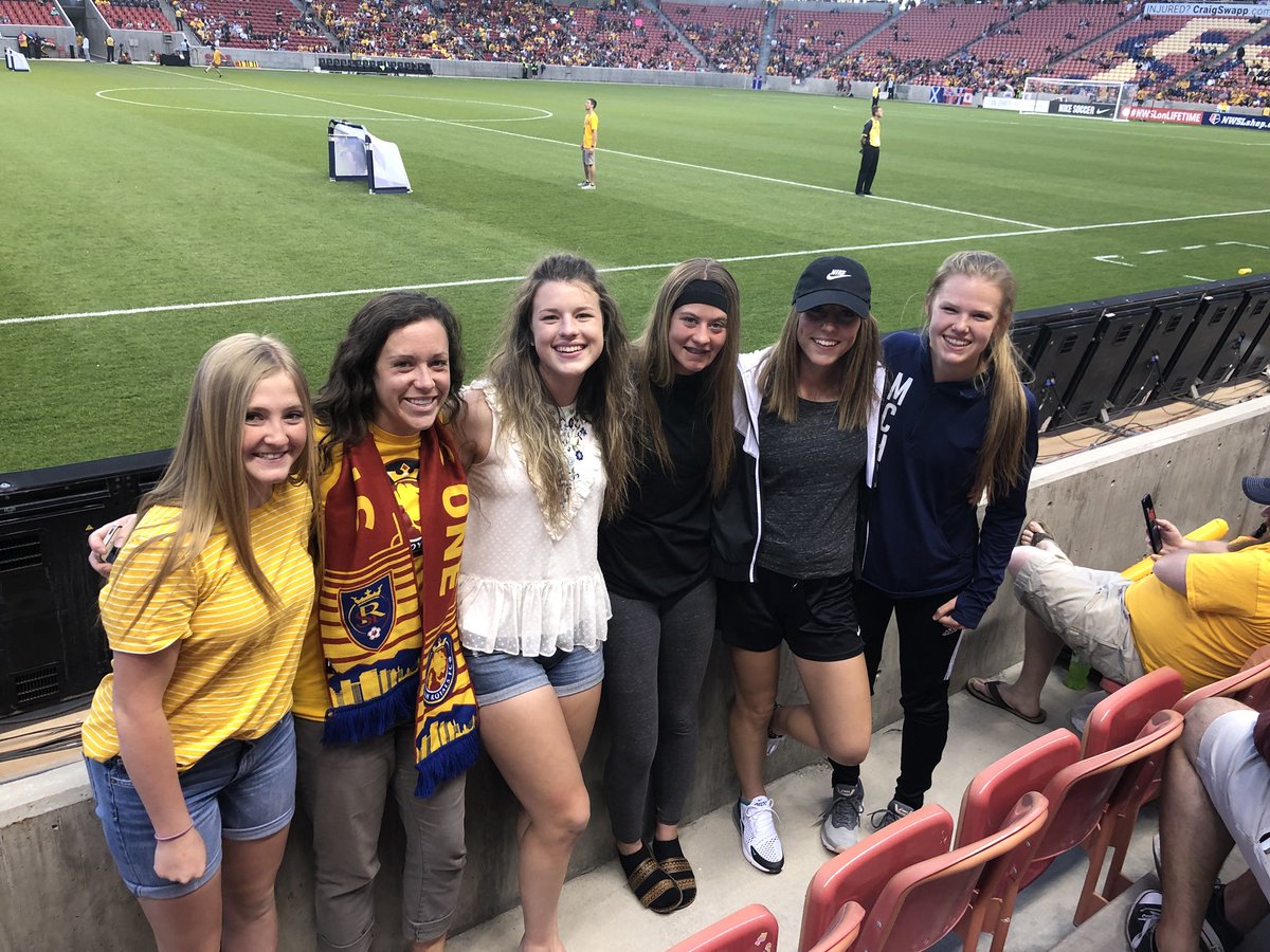 girlsoccer_MCHS's tweet photo. Had a blast with these girls at the @UtahRoyalsFC game. Thanks @La_Quinta8 for the tickets ☺️ https://t.co/uPzKOzojZ2